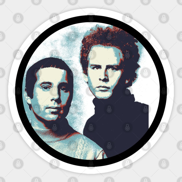 Simon and Garfunkel Sticker by GreenRabbit
